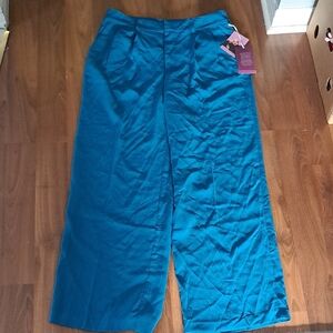 Stylish Wide Leg Pants in Teal